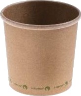Bæger Pap/Cpla Soup To Go 360 Ml 12 Oz Ø90xh80 Mm Bionedbrydelig Brun,500 Stk/Krt