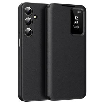 Samsung Galaxy A17 Smart Clear View Flip etui med kortspor Svart