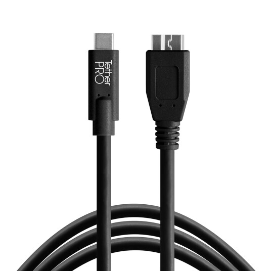 TetherPro USB-C to 3.0 Micro-B 4,6 m Blk USB-C 4,6 m Sort kabel TetherPro USB-C to 3.0 Micro-B 4,6 m Blk USB-C 4,6 m Sort kabel