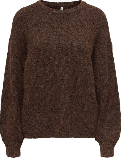 Only Genser Onlnellie Ls O Neck Knt Brun