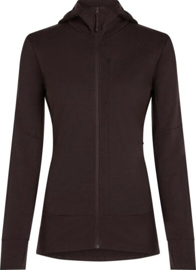 Icebreaker Women Merino 260 Quantum Ls Zip Hoodie   BITTERSWEET   M