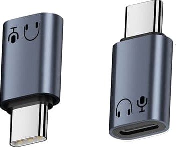 Lightning hunn til Type-C hann aluminiumslegering hodetelefonadapter for digital lydoverføring Grey Lightning hunn til Type-C hann aluminiumslegering hodetelefonadapter for digital lydoverføring Grey
