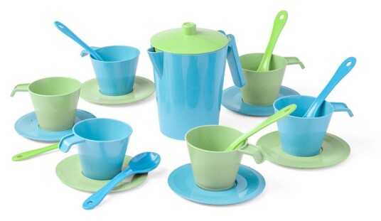 Wader RePlay Coffee Playset 12+ måneder 19 stykker Blå Grønn