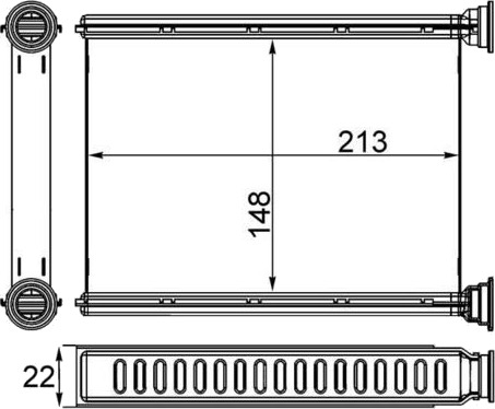 MAHLE AH 250 000S Varmeapparat register MAHLE AH 250 000S Varmeapparat register