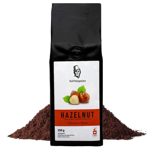 Kaffekapslen Hasselnøtt Kaffe - Kaffekapslen - 250 g. malt kaffe Kaffekapslen Hasselnøtt Kaffe - Kaffekapslen - 250 g. malt kaffe
