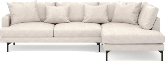 Menard 4 seters Høyrevendt Dyp L formet Sjeselongsofa i Stoff Beige
