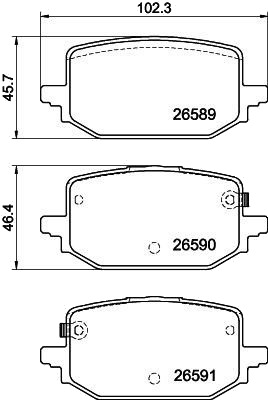HELLA 8DB 355 045 961 Bremseklosser
