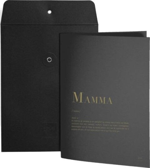 Pictureit - Kort brettet mamma 16,8x21,8 cm svart