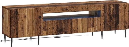 vidaXL LED TV skap Gammelt tre Konstruert tre