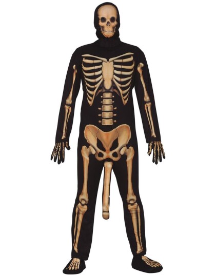 Mr. Big Bone Skjelett Jumpsuit med Penis Mr. Big Bone Skjelett Jumpsuit med Penis