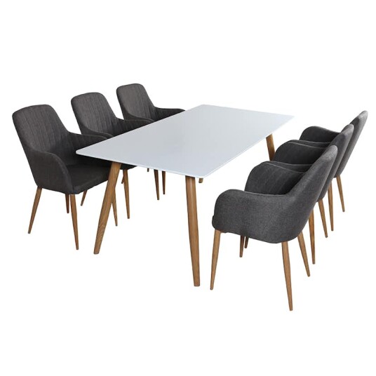 Venture Home Spisegruppe Venture Home Pelle Casper med 6 Stoler GR14280 450