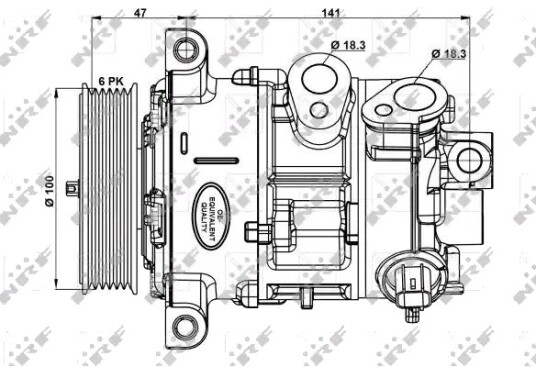 AC kompressor NRF 32882 AC kompressor NRF 32882