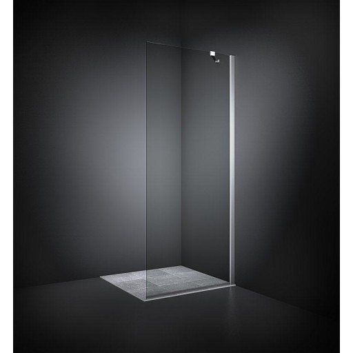Dansani Match dusjvegg, 117 cm, klart glass, satin profil