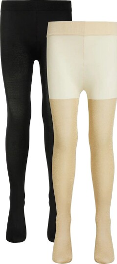 The New 2 Pack Tights Glitter/Solid GOLD GLITTER 146/152 The New 2 Pack Tights Glitter/Solid GOLD GLITTER 146/152