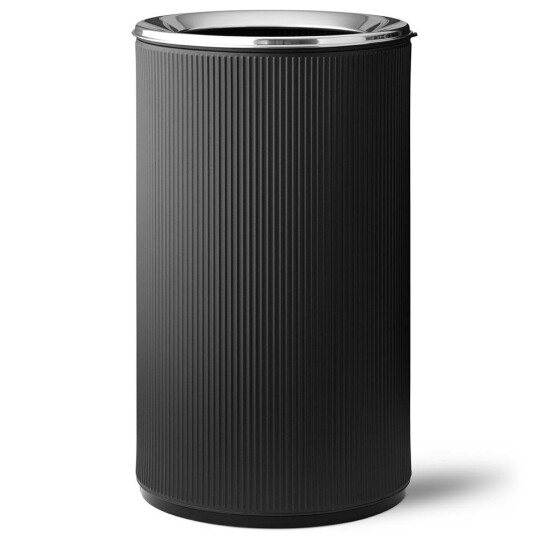 Vipp 19 Open Top Søppelbøtte 60 L Sort / I Polert Stål Vipp 19 Open Top Søppelbøtte 60 L Sort / I Polert Stål