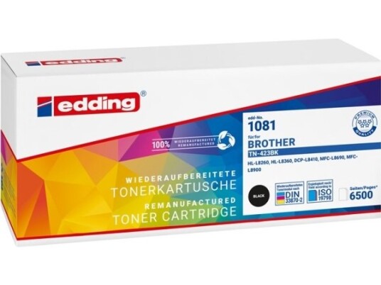 Edding Edd-1081 Svart Toner Erstatter Bror Tn-423Bk 18-1081