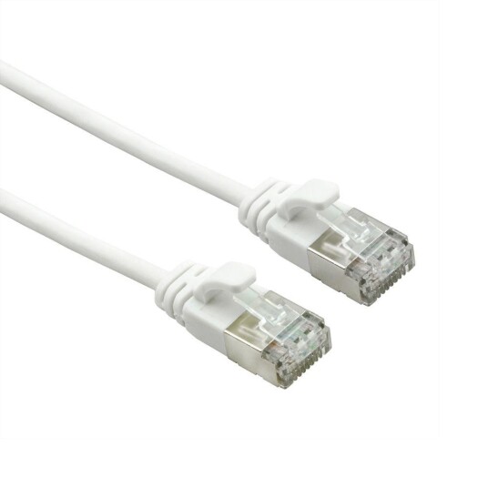 ROLINE U/FTP PatchCord Cat7. RJ45 Plug. White 1.0m Factory Sealed