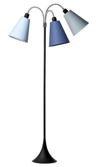 Trafikk Gulvlampe E27 i Sort Med Dala/Turkis/Lyseblå - Nielsen Light Trafikk Gulvlampe E27 i Sort Med Dala/Turkis/Lyseblå - Nielsen Light