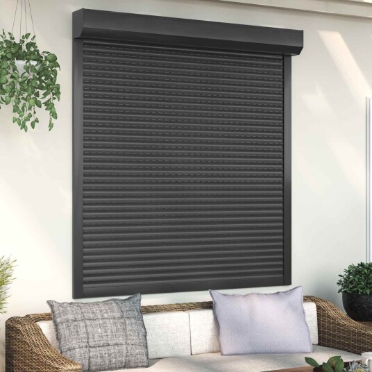 Rullegardin Antrasitt 140 x 150 cm Aluminium og Polyuretan