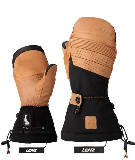 Lenz Heat Glove 9.0 Finger Cap Mittens Men Brown/black XL