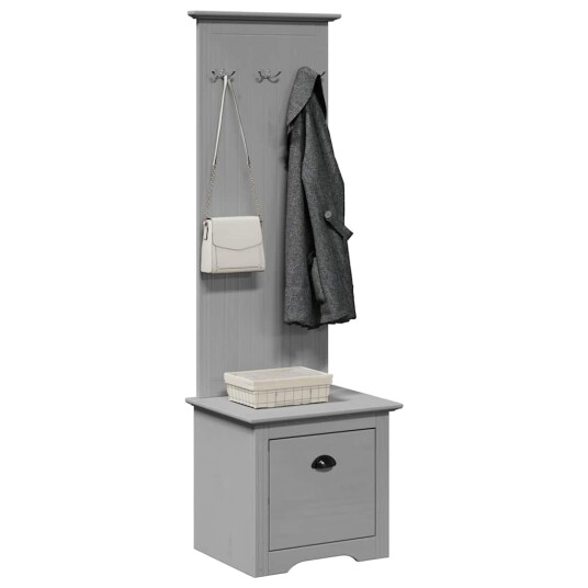 Gangskap med kroker BODO grå 50x40x157 cm 8721158392800 Gangskap med kroker BODO grå 50x40x157 cm 8721158392800