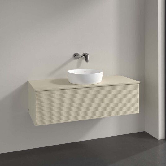 Villeroy & Boch  Antao Servantskap med 1 skuff 120x50x36 cm m/lys Grå Matt