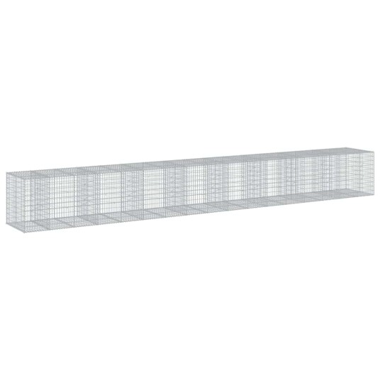  Gabionkurv med deksel 850x100x100 cm galvanisert jern