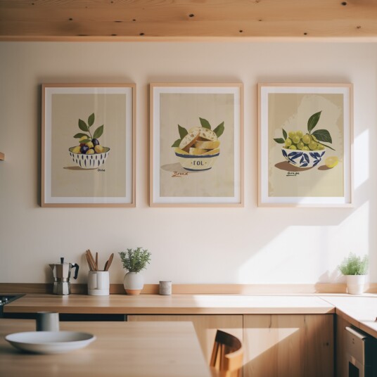 Green kitchen Plakat / 70x70