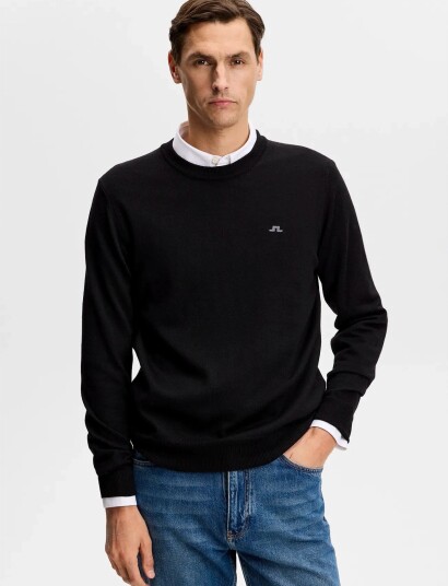 J. Lindeberg Keane Merino Crew Neck Black M J. Lindeberg Keane Merino Crew Neck Black M