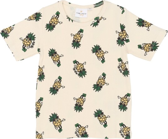 The New Tnsttravis S_S Rib Tee Cream 110 The New Tnsttravis S_S Rib Tee Cream 110