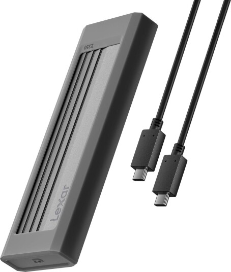 Lexar E350 SSD-kabinett NVMe M.2 10Gbps 2280 Sølv