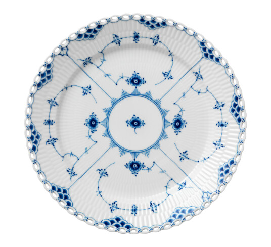 Royal Copenhagen Musselmalt Helblonde tallerken flat 27 cm