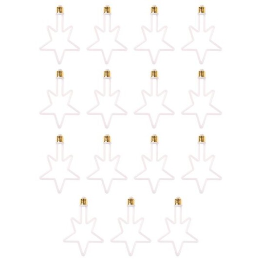 LED pære AGGE Carnival E27 8W Star 15 stk.