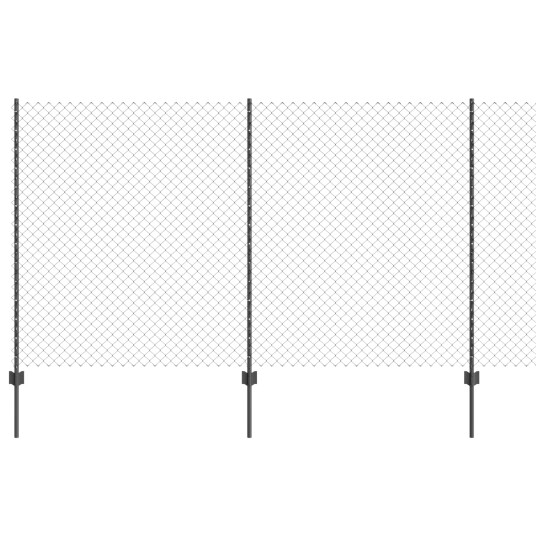  Gjerde med innlegg. Grå 1.4 x 10 m Stål