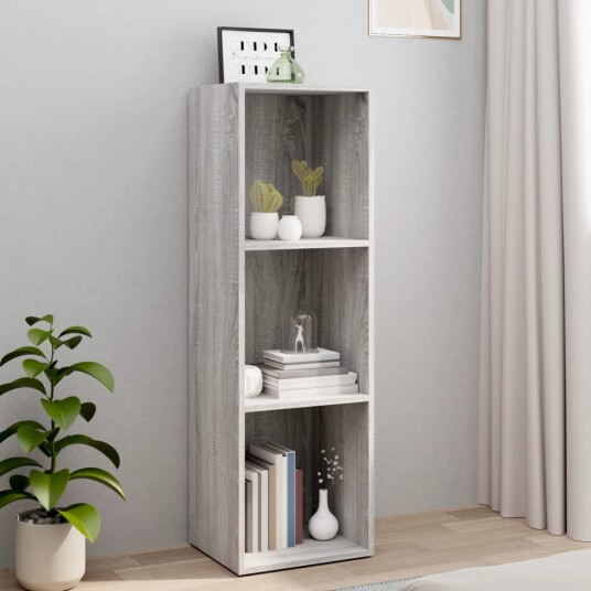 vidaXL Bokhylle/TV-benk gr? sonoma 36x30x114 cm konstruert tre vidaXL Bokhylle/TV-benk gr? sonoma 36x30x114 cm konstruert tre