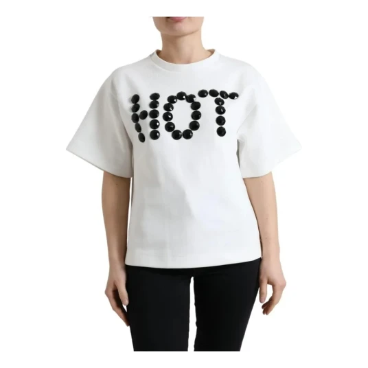 Dolce & Gabbana Dame Topper Hvit XS Dolce & Gabbana Dame Topper Hvit XS