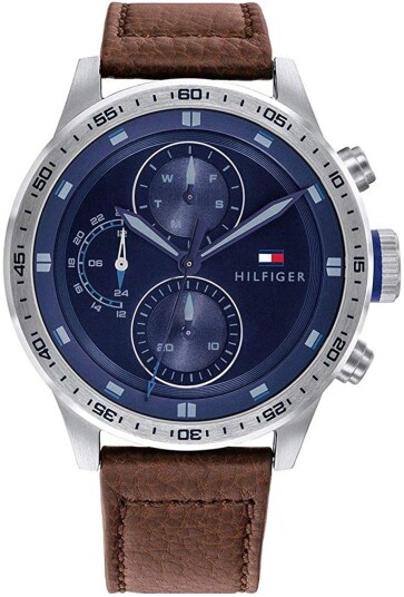 Tommy Hilfiger Herreklokke 1791807 Blå/Lær Ø46 mm Tommy Hilfiger Herreklokke 1791807 Blå/Lær Ø46 mm