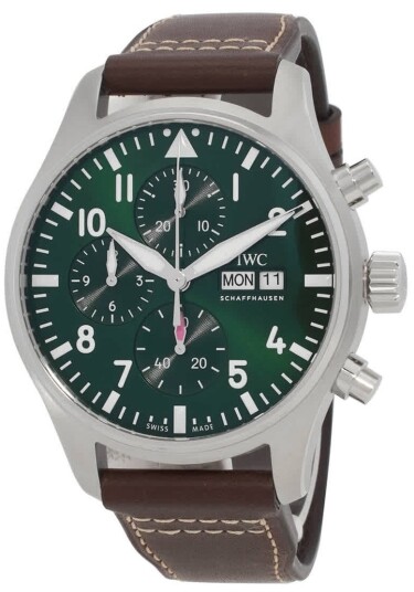IWC Herreklokke IW378005 Pilots Grønn/Lær Ø43 mm IWC Herreklokke IW378005 Pilots Grønn/Lær Ø43 mm