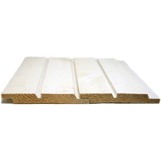 G3 Gausdal Treindustrier Kledning Profilert Malt Gran 19x148 mm Dobbelfals 60 Grader Med Spor