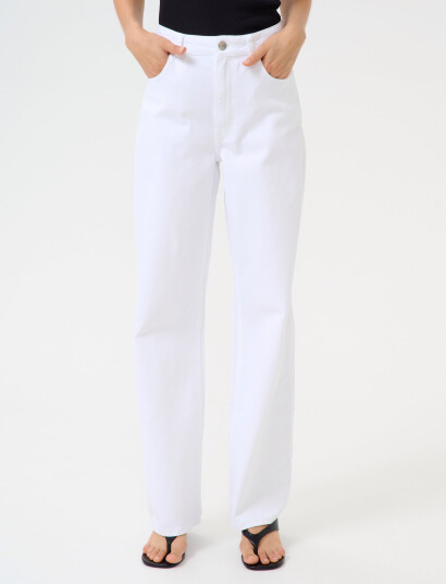 Gestuz Gzzolina Twill Hw Wide Jeans - White - 27