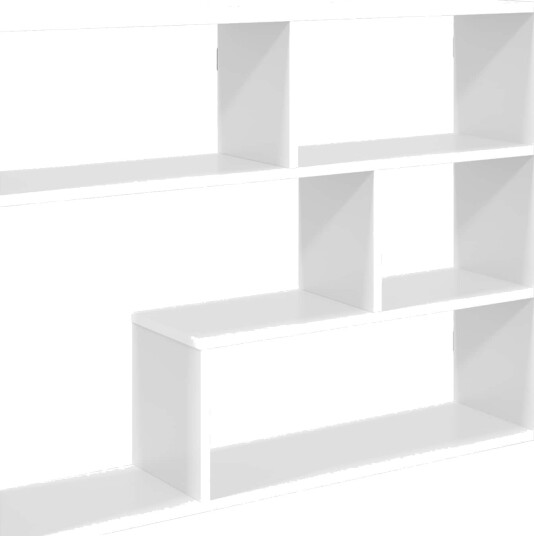 vidaXL Vegghylle Veggmontert Hvit 95 x 20 x 69,5 cm Konstruert tre