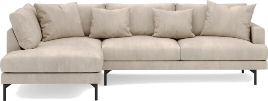 Menard 4 seters Venstrevendt Dyp L formet Sjeselongsofa i Manchester Greige