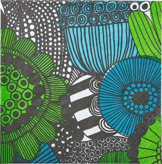 Marimekko by Havi Marimekko Napkin Siirtolapuutarha   Green   24X24CM