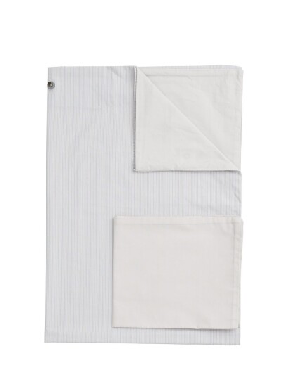 Copenhagen Colors Future Baby Bed Linen W. Stripes - Grey - 110X125CM;35X55CM