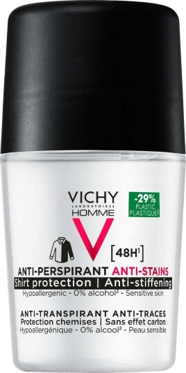 Vichy Homme Shirt Protection Deo roll on Med parfyme 50 ml Vichy Homme Shirt Protection Deo roll on Med parfyme 50 ml