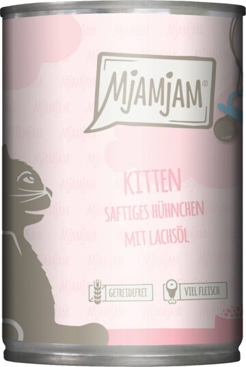 Mjamjam Våtfôr Kitten Saftig Med Lakseolje Kylling 24 X 400 G