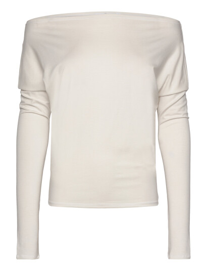 Weekday Drapy Long Sleeve Top - Cream - XS