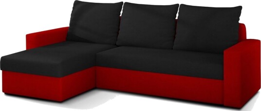 Seksjon Eltap Livio 237x150x72 cm Alova 04 Alova 46 Svart Rød