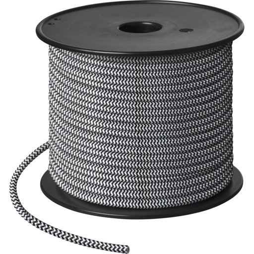 Nielsen Light 50m Stoffledning Hvit/Svart Zigzag Nielsen Light 50m Stoffledning Hvit/Svart Zigzag