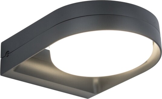 LUTEC ARCHITECTURAL FELE VEGGHENGT LAMPE MØRK GRÅ